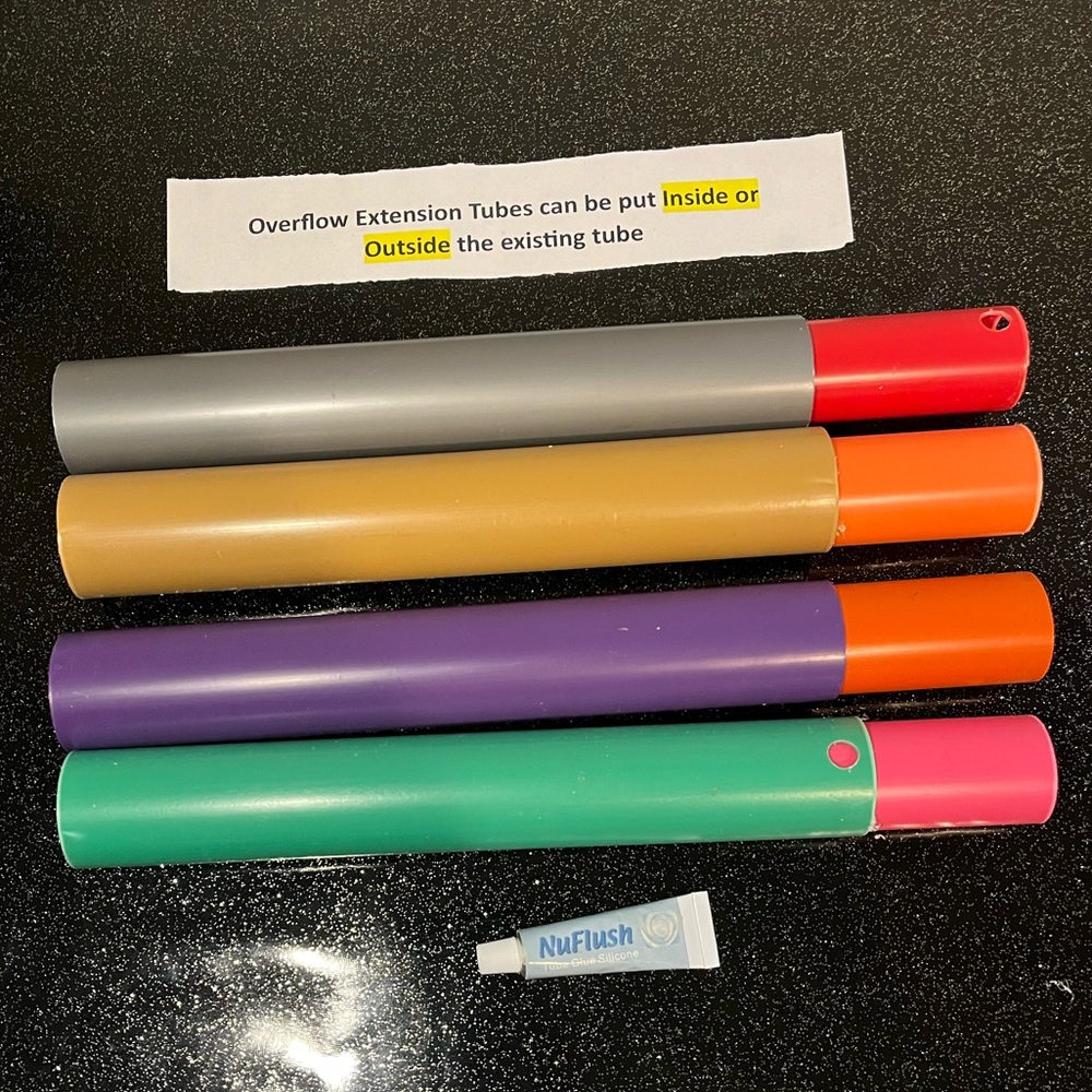 Nuflush Overflow Extension Tubes